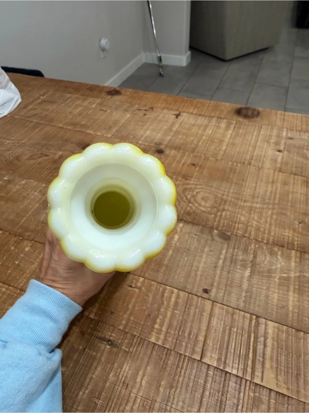 Yellow Decorative Glass Bud Vase - Unbranded